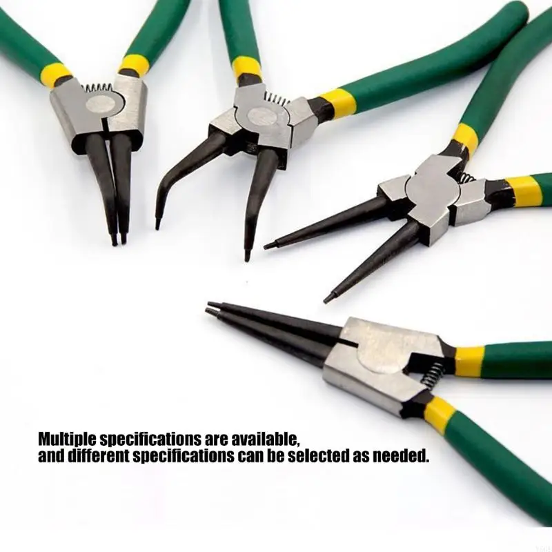 

7-дюймовые плоскогубцы для стопорных колец двойного назначения с изогнутыми и прямыми головками для снятия внутренних и внешних