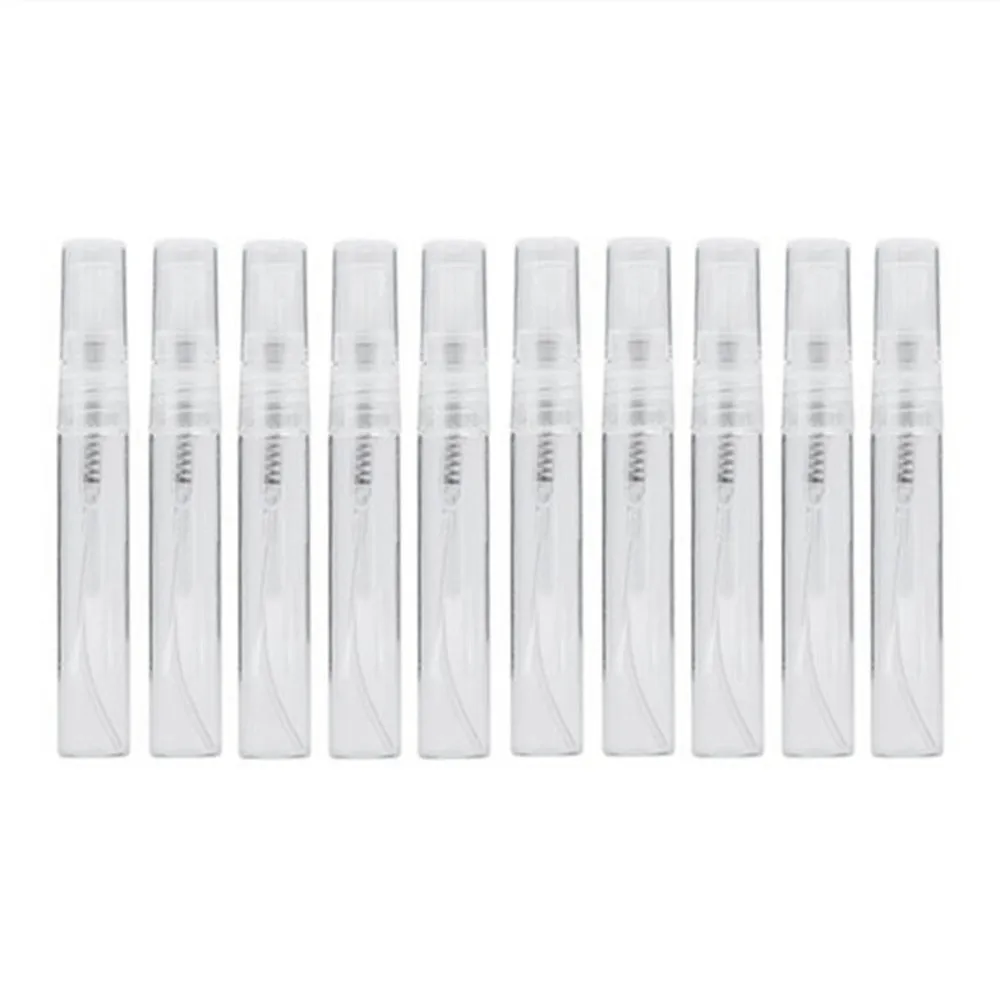 

10pcs Refillable Spray Bottle Dispenser 2/3/5ML Empty Perfume Atomizer Transparent Container fine Mist Travel Supplies