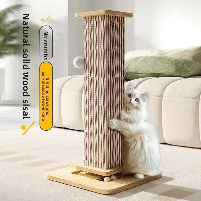 Jianma Cat Scratch Board, Wear-Resistant and Shavings Free, Vertical Cat Scratch Column, Cat Toy Integrated Cat Climbing Frame