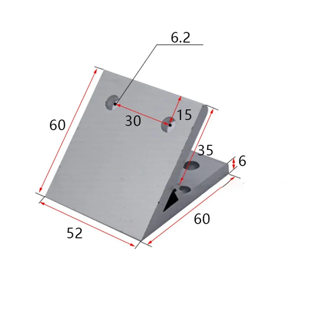 Aluminum Profile Joint 45 Degree Angle Bracket Used With T-bolts Aluminum Alloy Easy To Install Industrial Assembly