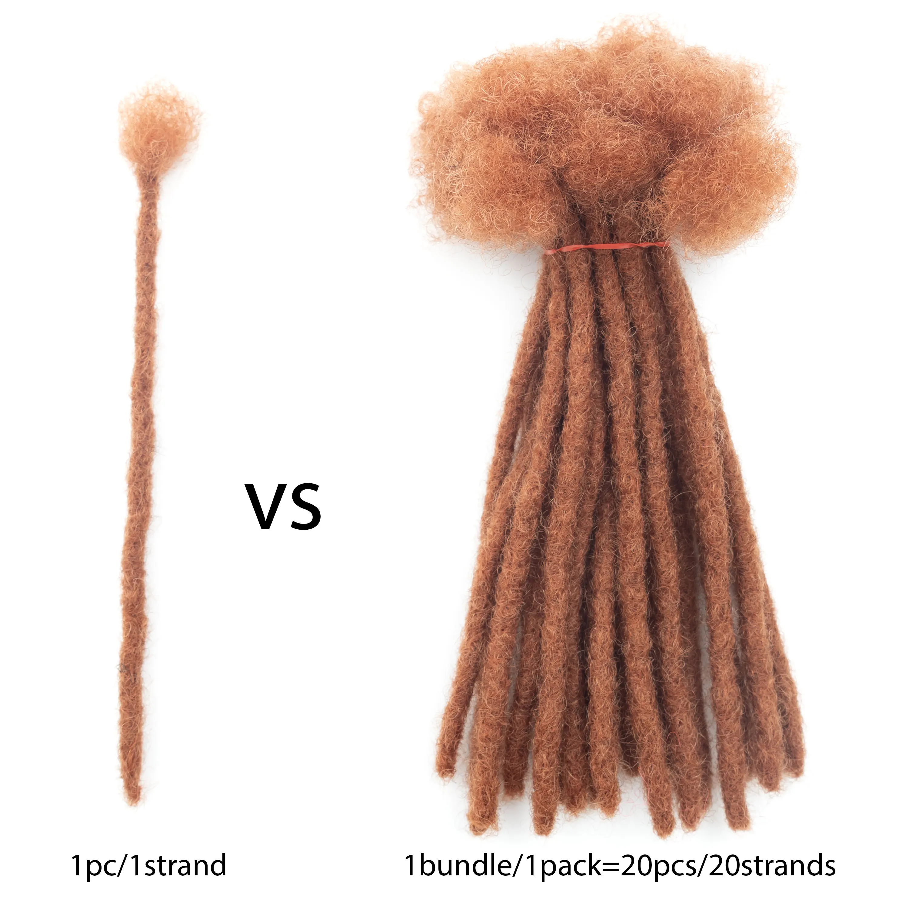 20strands/pack Anna Dread Locks 100% Handmade Afro Kinky Curly Natural Micro Braiding Locs Virgin Human Hair Crochet Dreadlock