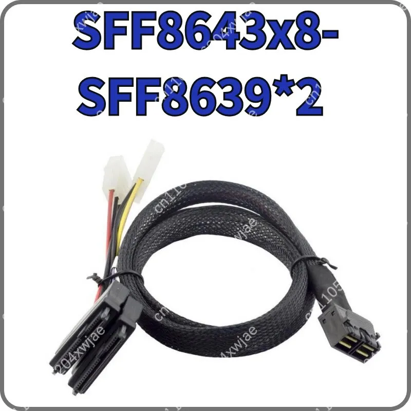 2 X SFF8643 To SFF8639 U.2 NVMe SSD Cable Compatible With LSI 9460-8I 9460-16I RAID Controller Storage Data Transmission Wire