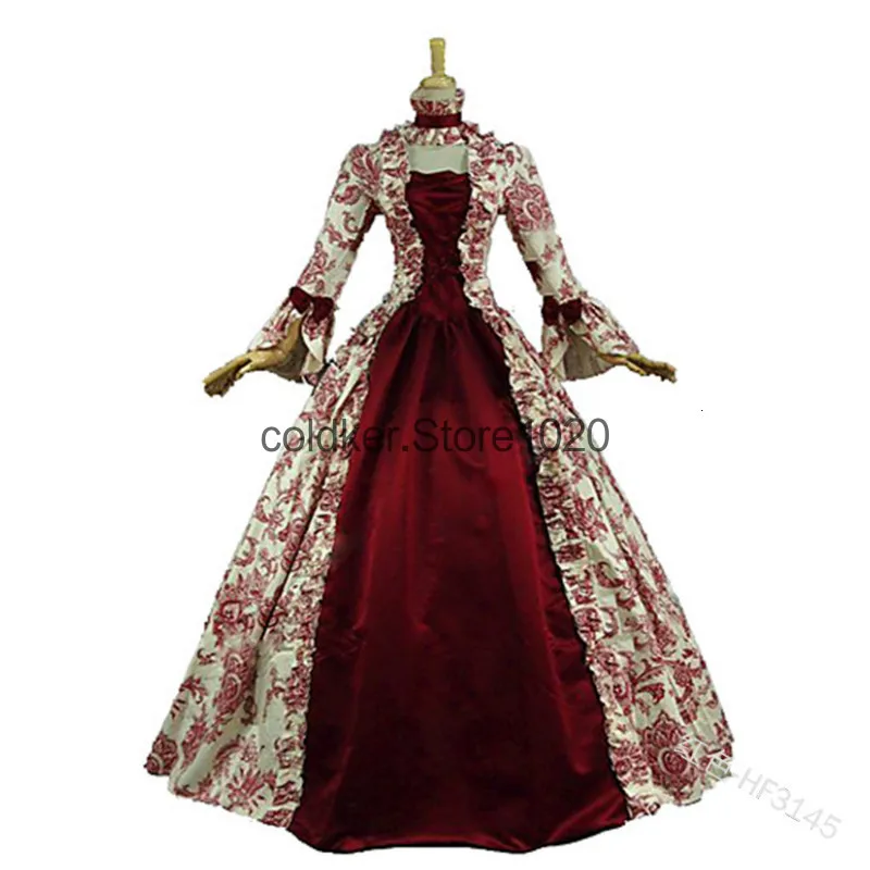 

European Medieval Victoria Queen Princess Wedding Party Formal Dress Halloween Women Carnival Court Noble Palace Cosplay Costume