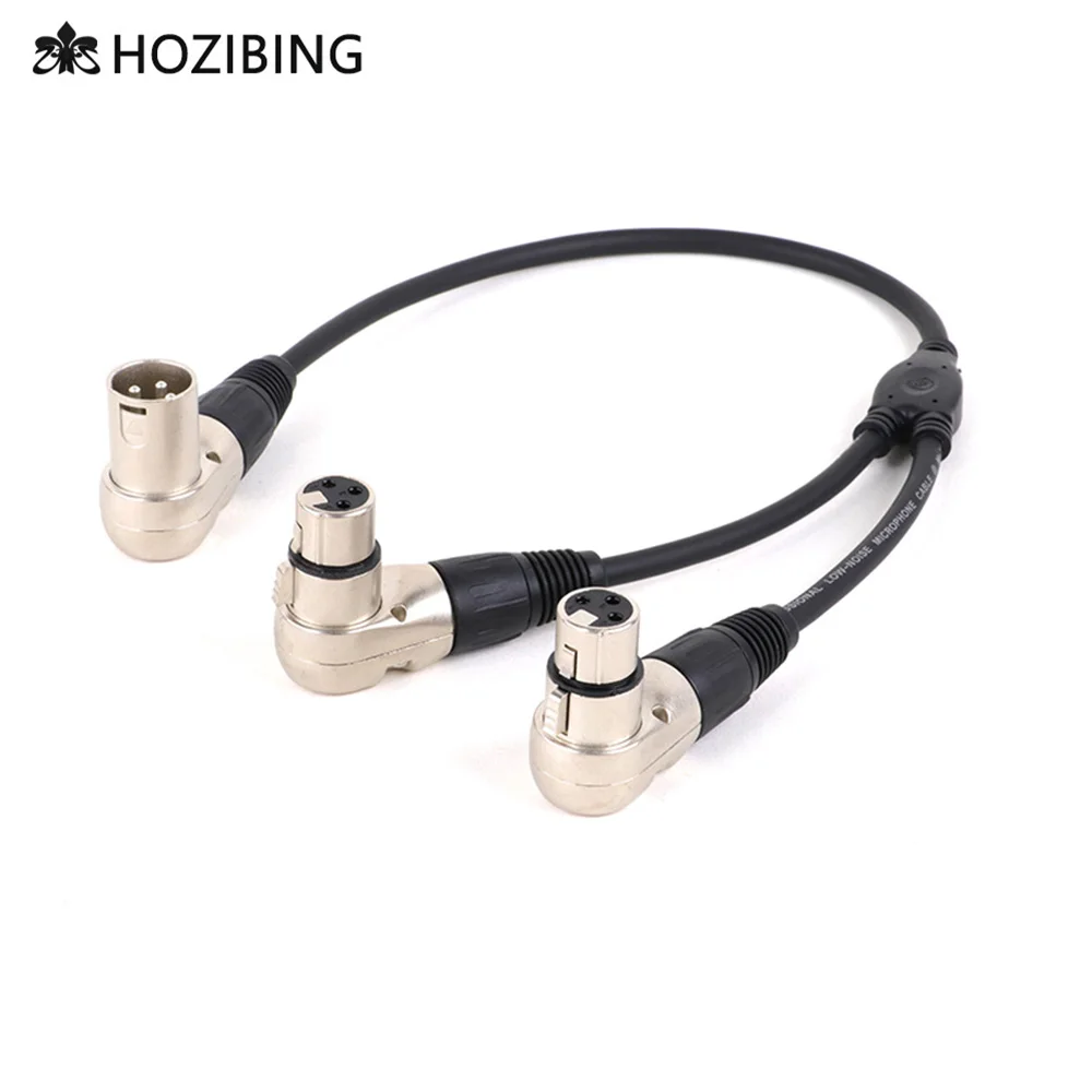 

3Pin XLR Female/Male to 3Pin XLR Dual Male/Female Plugs Y-Splitter Microphone Cable For Mixers Etc 0.3M 0.5M