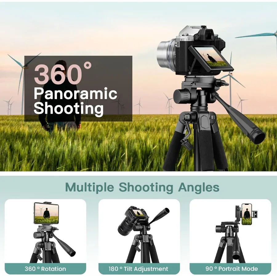 68 Treppiede per telefono Treppiede per fotocamera per iPad Tablet iPhone con telecomando e supporto Treppiede da viaggio leggero e compatto Supporto per telefono f
