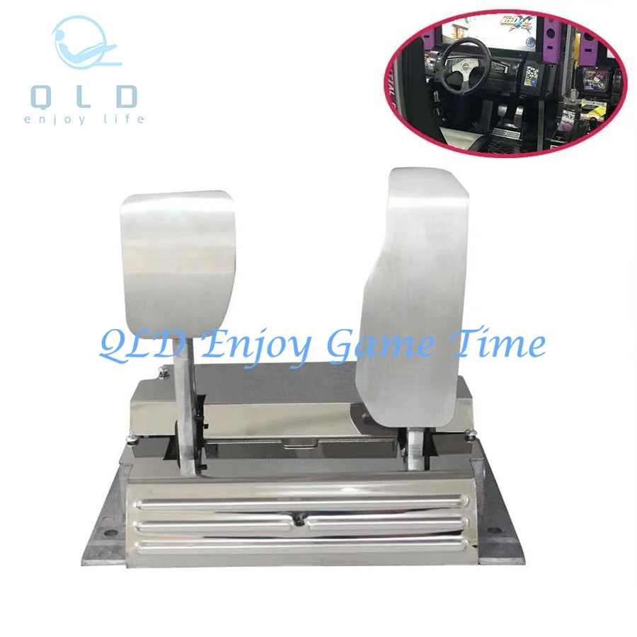 Metal Accelerator and Brake Pedal, Parts for Arcade Outrun Car Racing Motor / Driving Simulator Children Game Machine Kit DIY