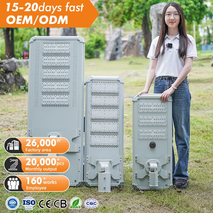 AORUITAI Hot Sale All in One 60 120 180 240 300 360 420 Watt Aluminum SKD Solar Light Led Solar Street Lamp
