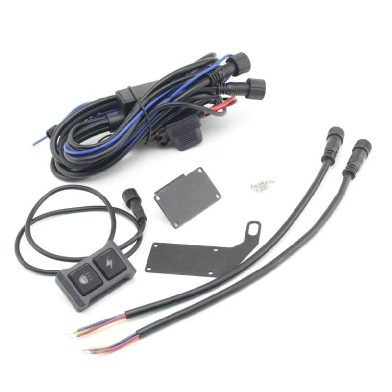 R9CC Motorcycle Led Fog Light Lamp Wiring Harness Relays Wire Switch High Low Beam Cable For Dirt Bike Suv Atv Car