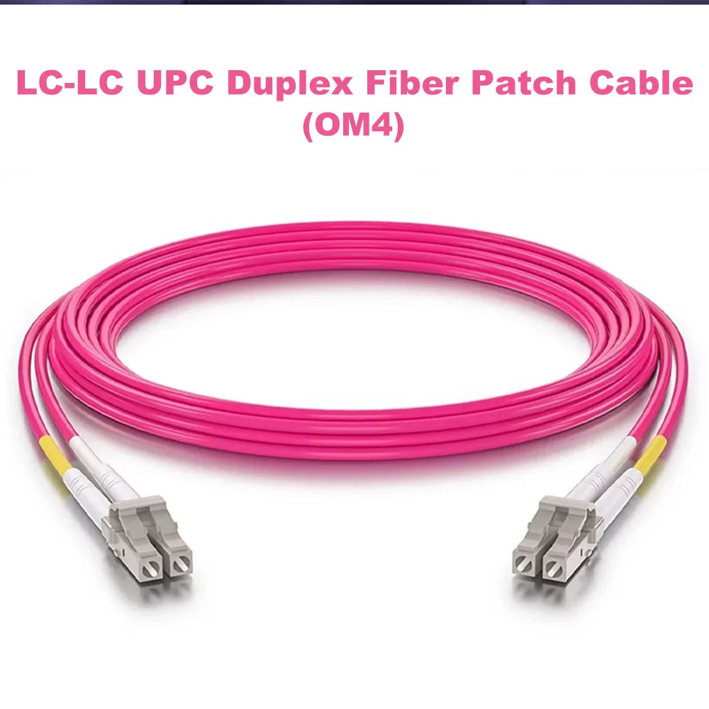 

OM4 LC-LC UPC Duplex Fiber Cord, 50/125μm Multimode LSZH Jacket, 10G/40G/100G for SFP+ QSFP+ Transceiver Network Switch