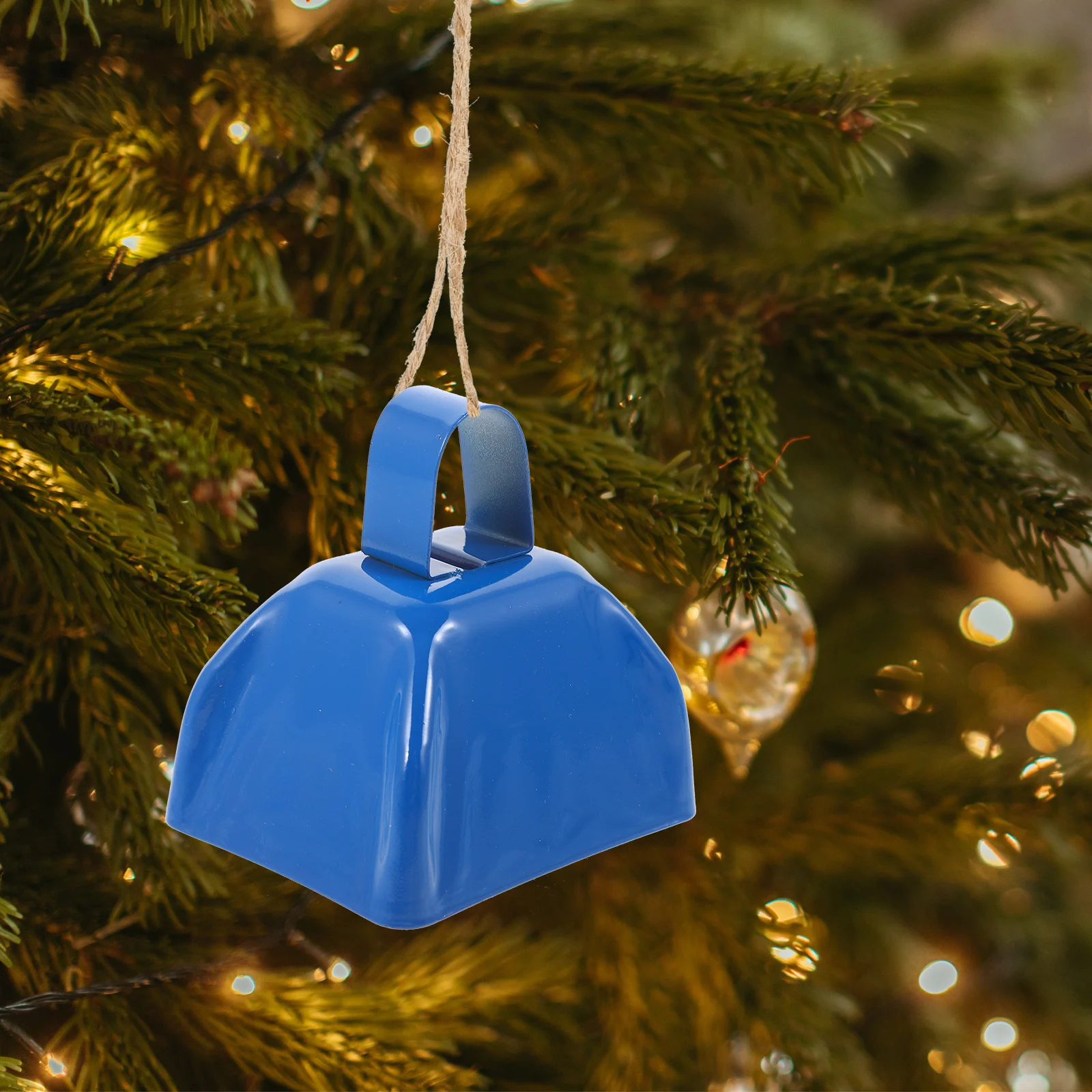 

3 Inch Cow Bell Blue Iron Pendant Decorative Hanging Ornament DIY Xmas Tree Party Home Wall Street Hotel Christmas Metal Crafts