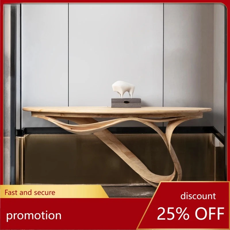 solid wood extremely narrow entrance entrance table against the wall strip case few light luxury modern end view table