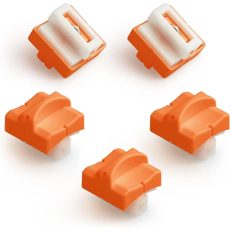 شفرة بديلة لقطع الورق مع تصميم أمان تلقائي لأداة تشذيب الورق باللونين الأبيض والأسود مقاس A4 مكونة من 5 عبوات #1