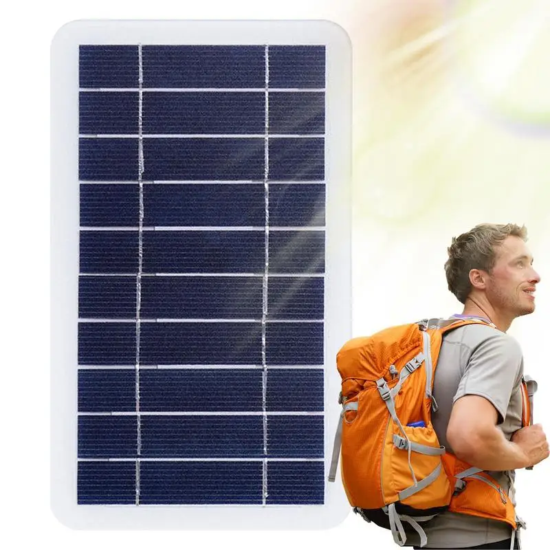 Solar Panel USB Output Backpack Solar Charger Portable Solar Panel Battery Charger Solar Station Panel 5V 2W With High