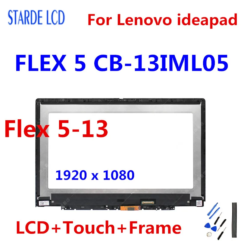 

13.3" Super For Lenovo ideapad FLEX 5 CB-13IML05 LCD Display Touch Screen Digitizer Assembly Frame For Lenovo Flex5 13 LCD