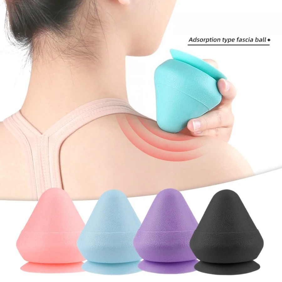 Wall Mounted Multi Use Suction Cup Massage Cone for Back Muscle Relief Arm Leg Foot Trigger Point Self Massage Relaxation Tool