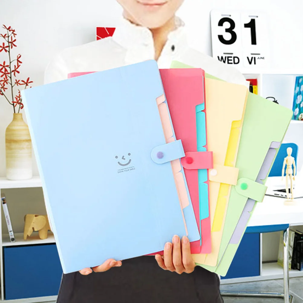File Organizer Folder Expanding Multi-layer Documents Holder Accordion with Snap Closure