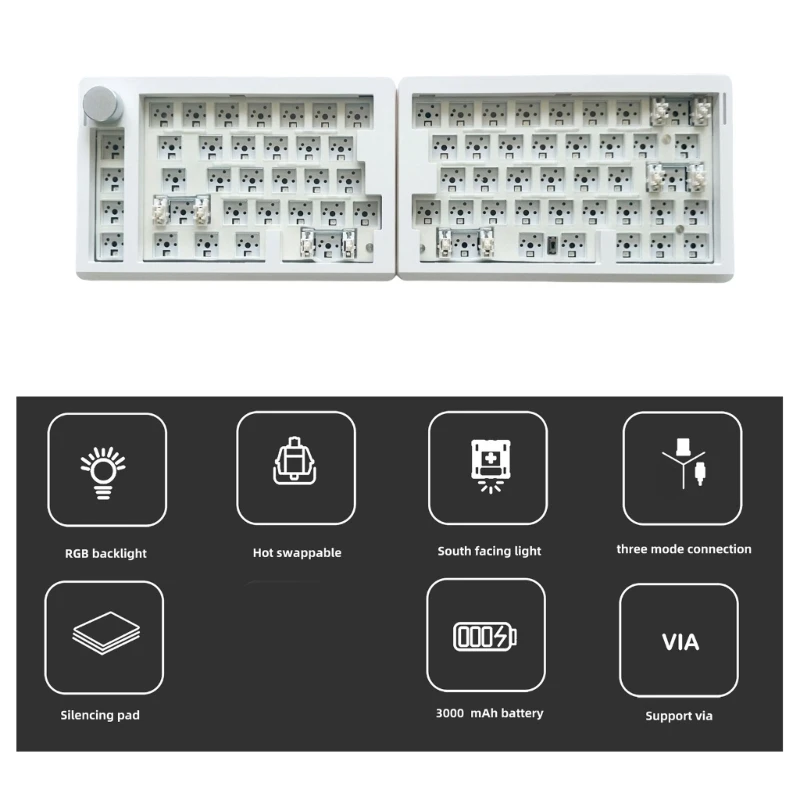 Unique Split Designing Gaming Keyboard Set With Easy Maintenance Upgrades