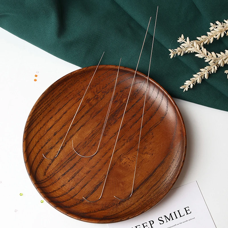 バR SigurGroßes Auge gebogene Perlennadeln, Edelstahl-Nähnadeln, DIY-Perlenspinnernadeln, Bastelarbeiten, NähwerkzeugwaziWinter2 Parque