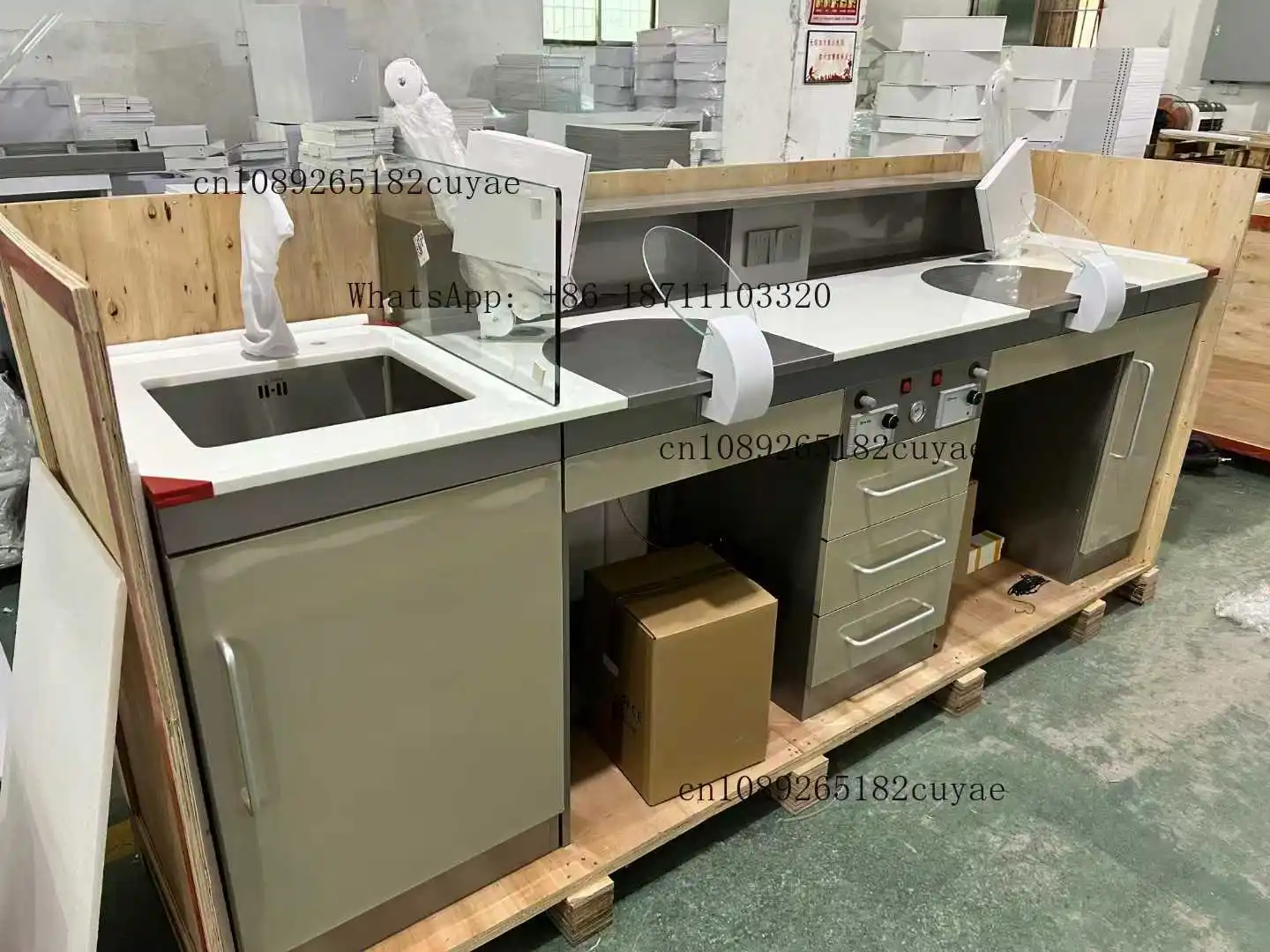 Multi-Functional Modern Dental Lab Work Table & Bench Heavy  Adjustable Height Hospital & School Use