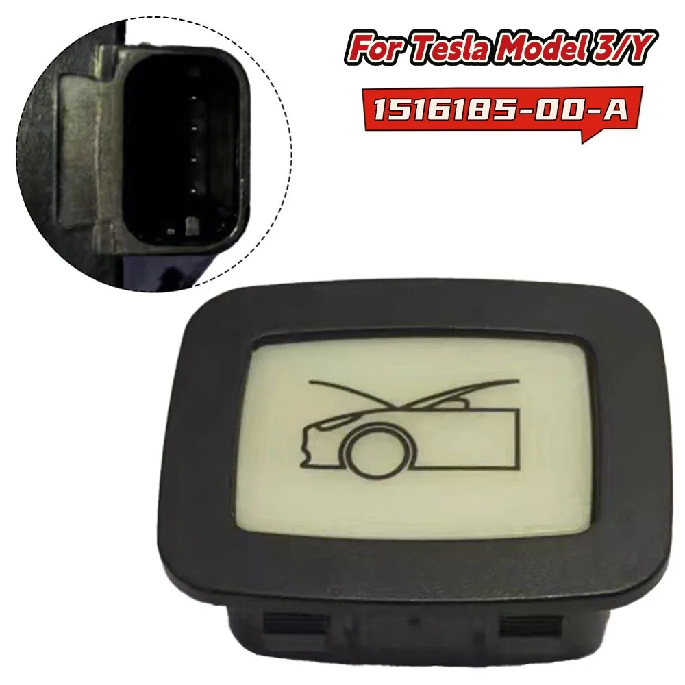 

For Tesla Model 3/Y 2021-2023 Car Front Trunk Switch 1516185-00-A ABS Black Wear-resistant Front Trunk Switch Car Accessories
