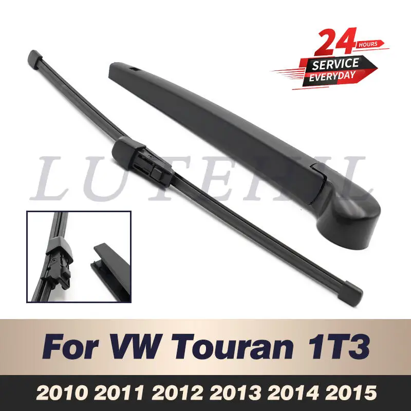 Wiper Rear Wiper Blade & Arm Set Kit For VW Touran 1T3 2010 2011 2012 2013 2014 2015 Windshield Windscreen Rear Window