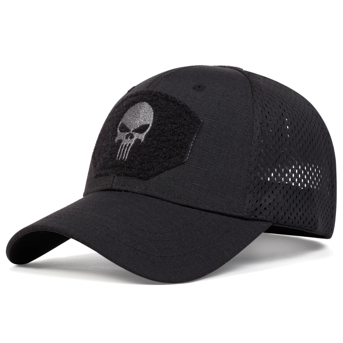 New tide cool Skull Multicam operators mesh baseball cap Men Fitted Cap Tactical Good quality Breathable outdoor sports dad hat