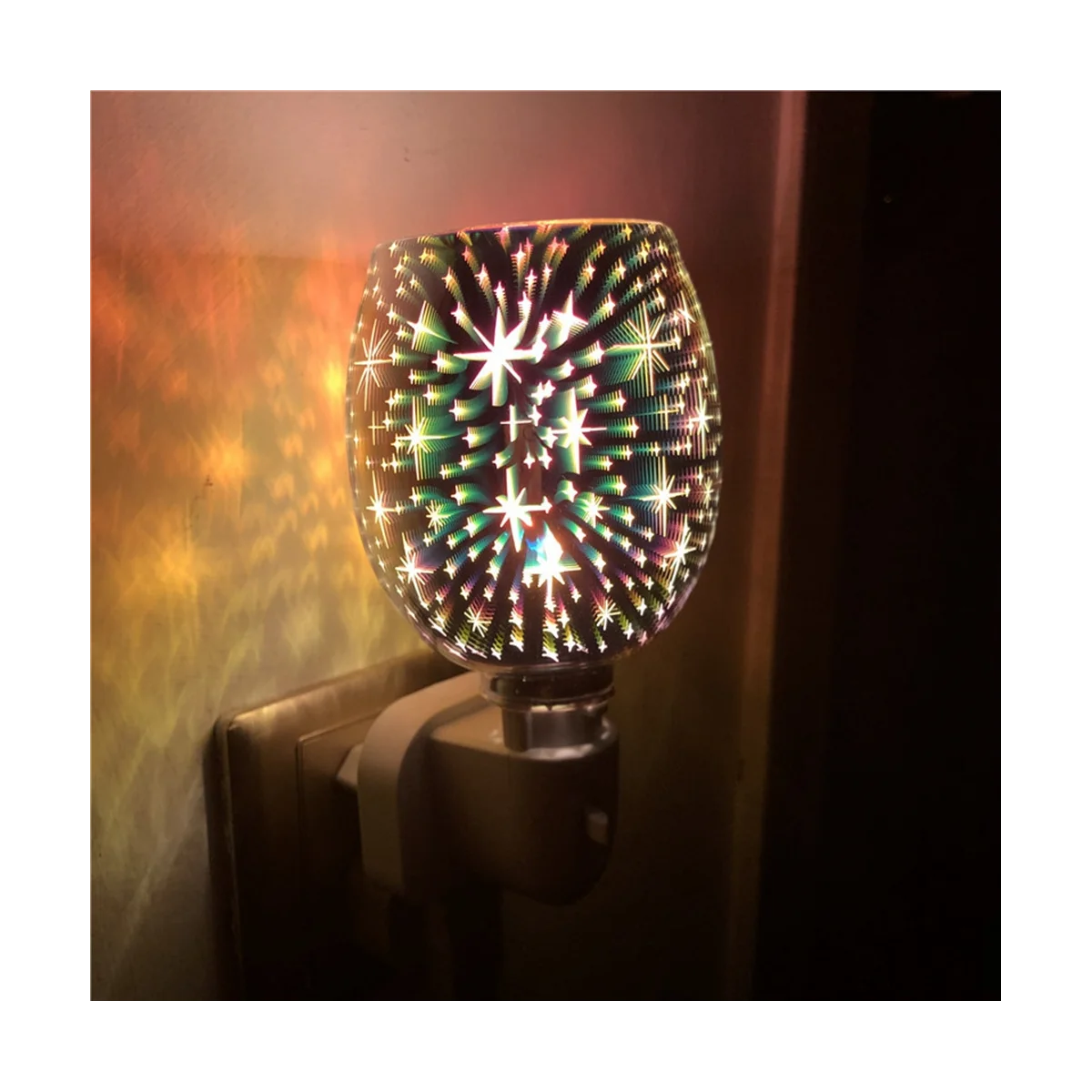 3D elétrico cera derreter queimador, lâmpada de aromaterapia, luz noturna, parede, plug-in difusor, decoração, UK Plug