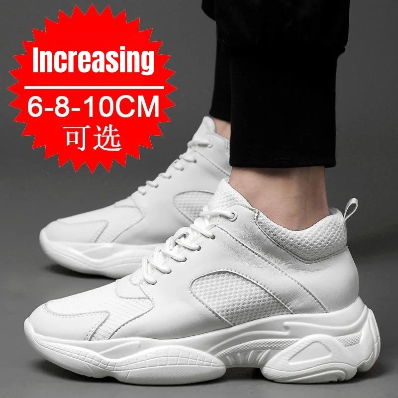 

PDEP Inner Height Increase Shoes Sapatos Masculinos for Men New Invisible Breathable Thick Sport Sneakers Zapatos Para Hombres