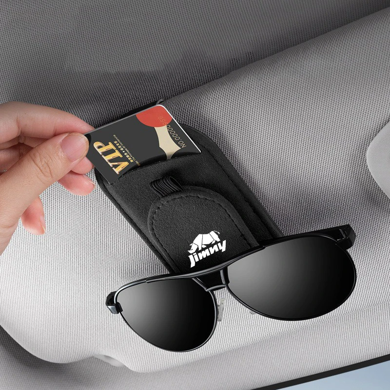 Car Auto Sun Visor Magnetic Sunglasses Clip Card Ticket Holder For Suzuki JIMNY JA11 JB33 JB43 JB23 JB64 JB74 Rhino Accessories