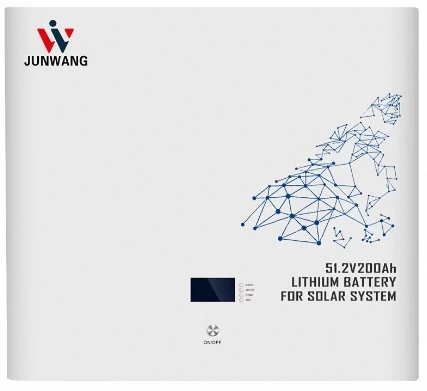 Junwang High Quality 51.2V 200Ah LiFePO4 Split Solar Battery Cells CAN Communication Port Wall-Mounted Home Energy Storage Solar
