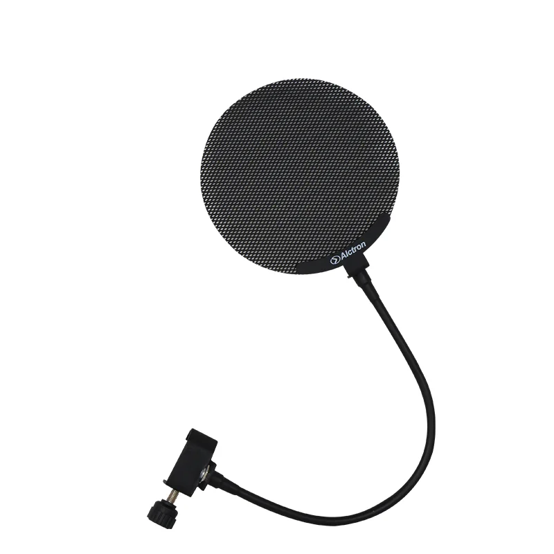 All Metal Mesh Pop Filter Mesh Cover with Flexible Gooseneck for Microphones Mic