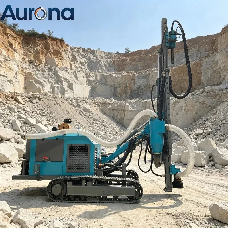 【Industrial】Customized 25m DTH Hydraulic Crawler Drill Rig For Rock And Mining Drilling