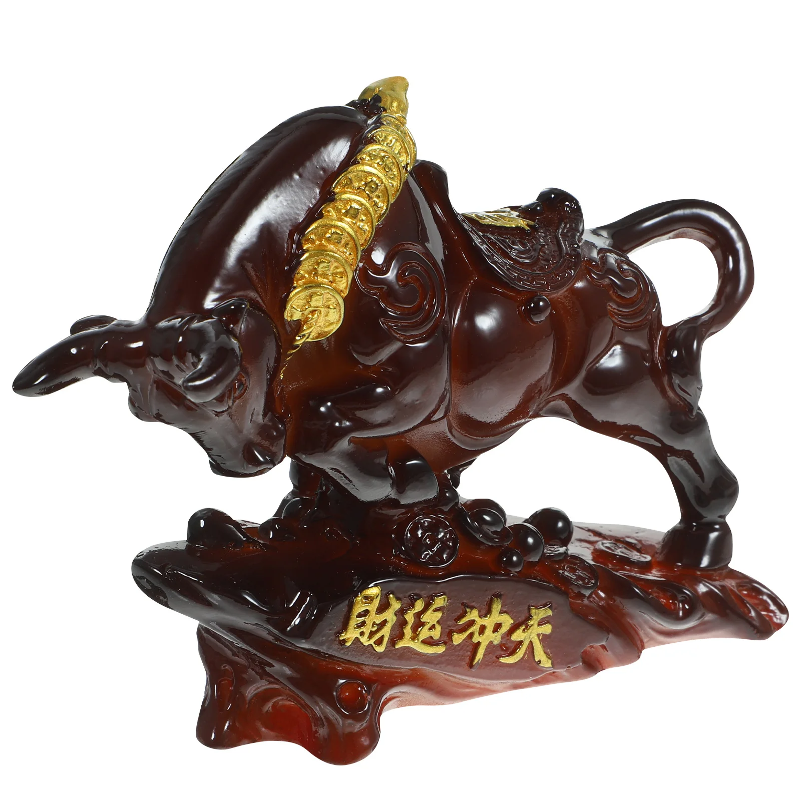 

Color Changing Resin Cattle Tea Pet Creative Desktop Ornament Home Office Living Room Decorative Sculpture Tea Pet Ornament