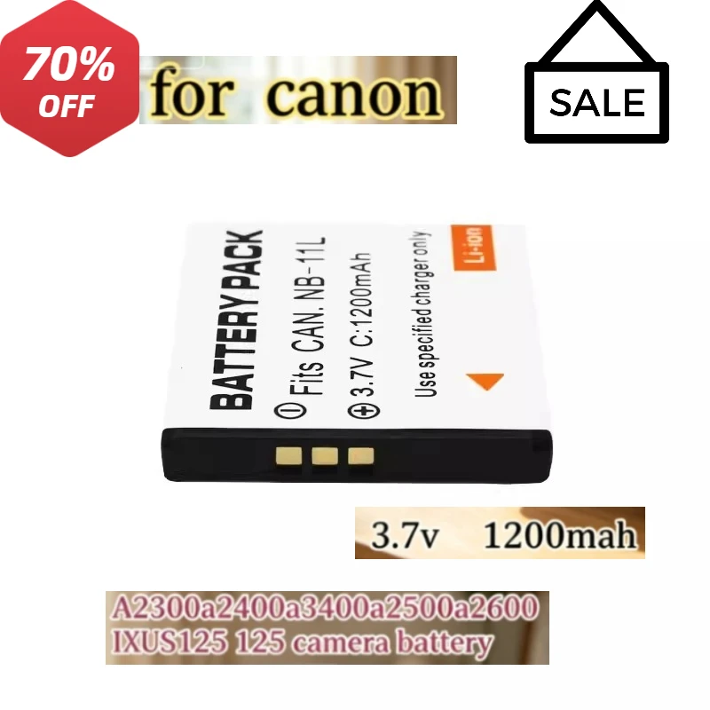 1200mAh NB-11L Camera Battery Suitable for Canon A2300/A2400/A3400/A2500/A2600 and IXUS165/125  Providing Stable Battery