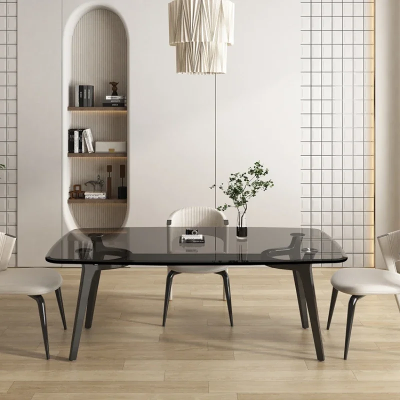 Household Dining Table Simple Rectangular Dining Table Designer Suspension Dining Tables and Chairs Set