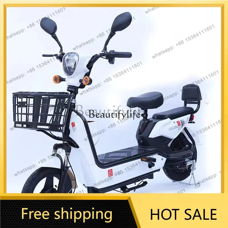 LS New Popular Electric Motorcycle 500W48V20AH 2wheel With Pedals Electric Scooter City Commuting Pick Up And Drop Off Children