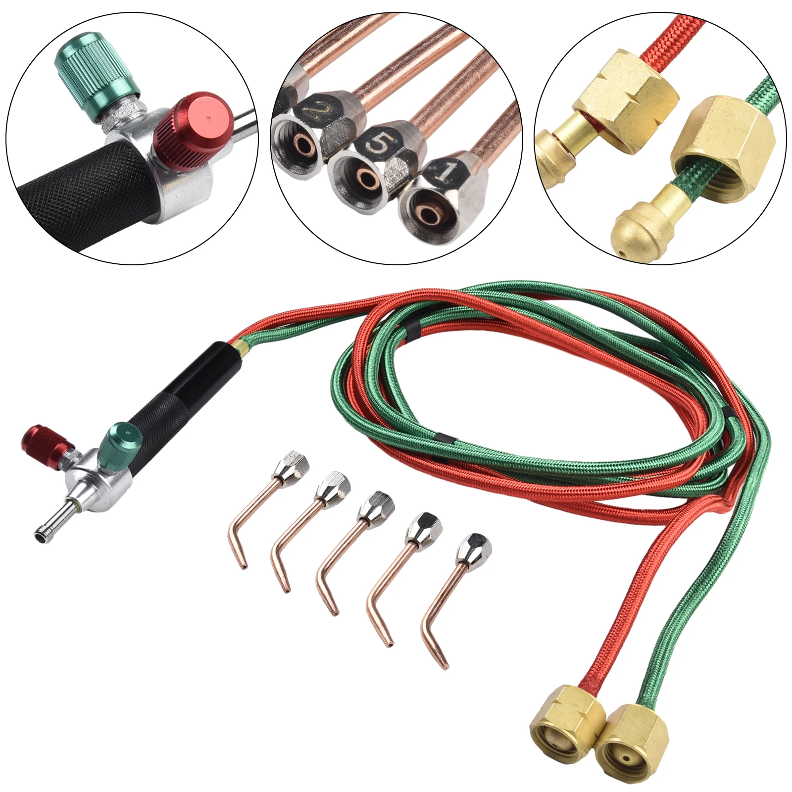 

6pcs/set Mini Gas Welding Cutting Oxyacetylene Welding Torch Kit Welder Nozzle For Welding Platinums Metal Stainless Steel Tools