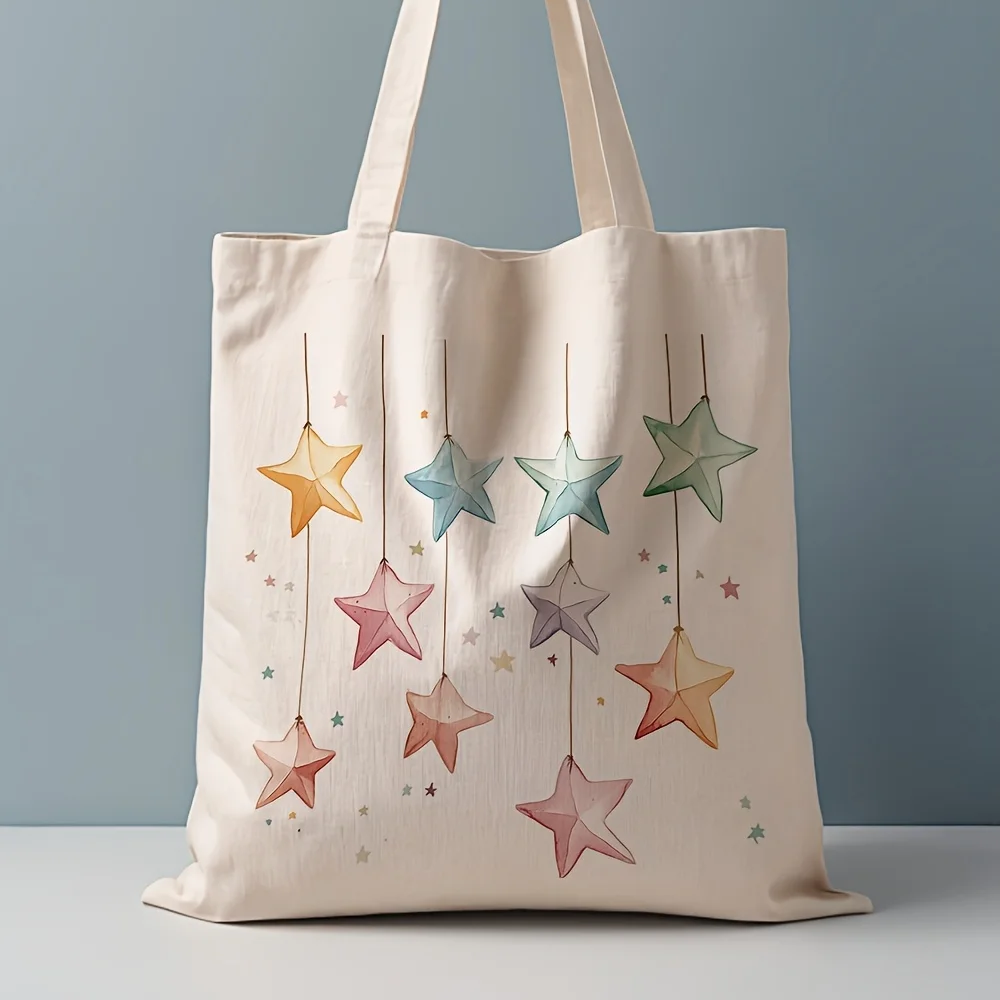 Fall Letter Pumpkin Maple Leaf Print Canvas Single Shoulder Bag Women Casual Handbag Large Capacity Ladies Daily Book Shopping