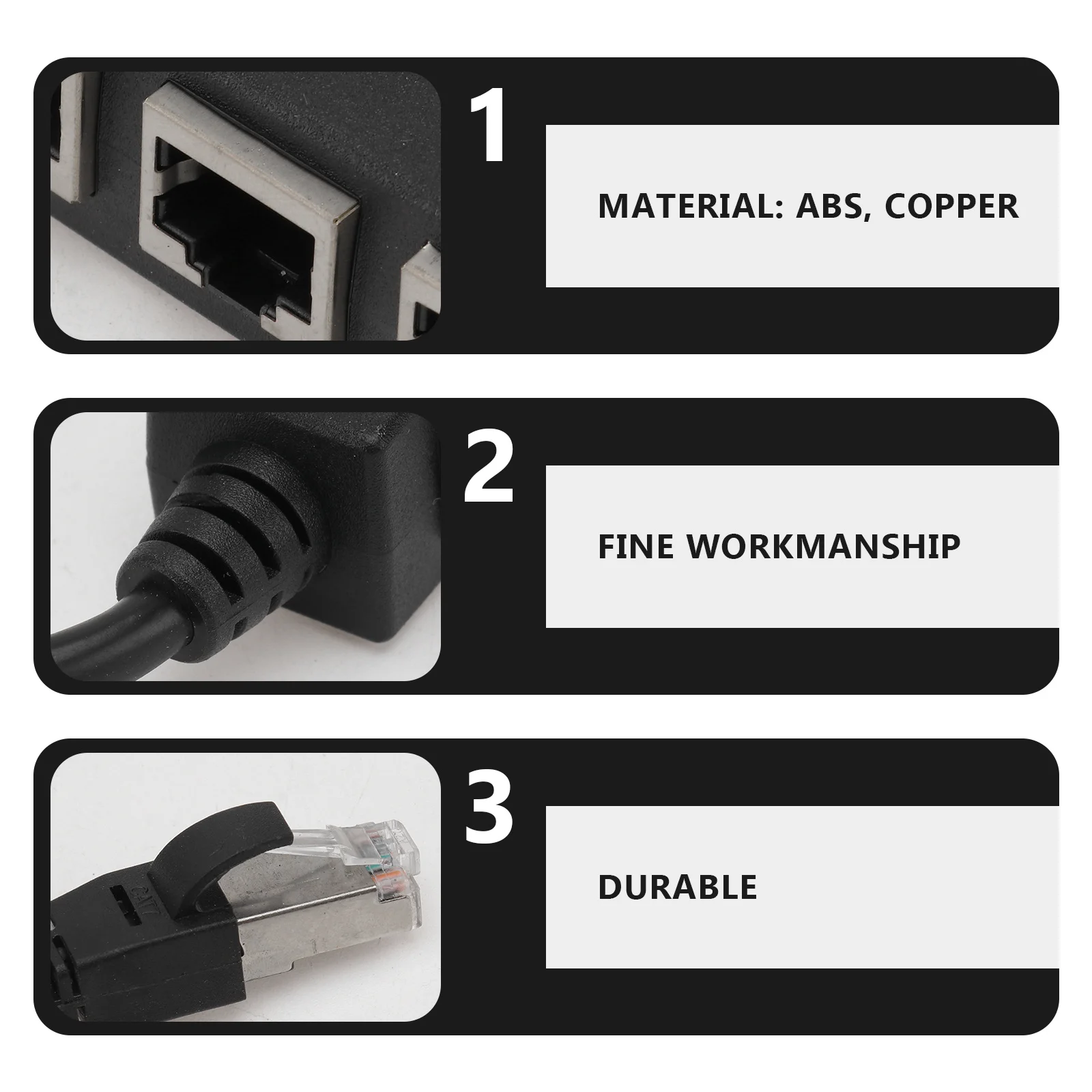 

1Pcs Network Cable Splitter 4-Slot Rj45 Network Distributor Compact Lightweight Home Office Signal Protector Cable Accessory