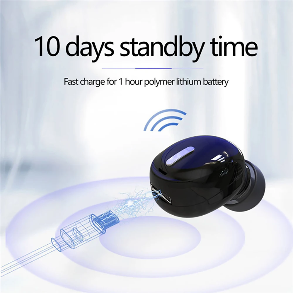 X9 Mini In-Ear 5.0 Bluetooth Single Earphone Wireless Headset With Mic Sports Earbuds Handsfree Stereo Earphones For All Phones view 4