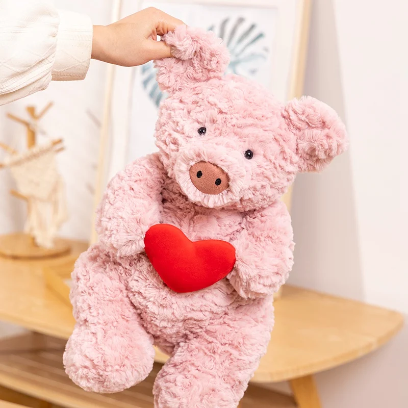 Kawaii Plüsch Herz Schwein Spielzeug Wohnkultur Geburtstags geschenk weichen hochwertigen Stoff Baby schlafen begleiten ausgestopfte Schweinchen Puppe