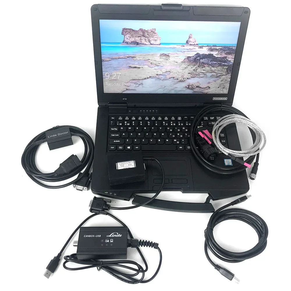 CF54 Laptop+Linde Canbox Doctor LSG Pathfinder+JUDIT 4 Jungheinrich Judit Box Incado cable+SH/ET Forklift Diagnostic Tool