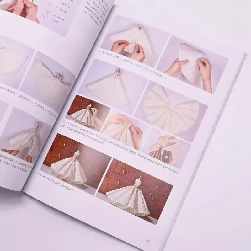 Haute Couture Handmade Wardrobe Doll Senior Dress Design and Production Book Blythe, OB24 Party Dress Wedding Dresses