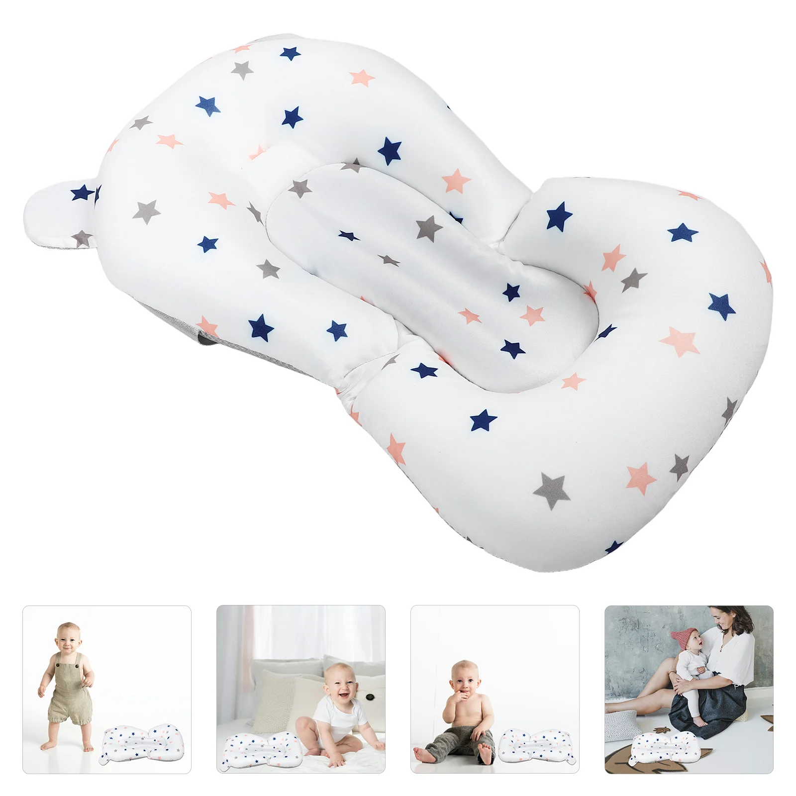 

Adjustable Baby Bath Support Pad Non-Slip Floating Cushion Breathable Soft Newborn Bath Seat Infant Tub Mat Baby Shower Seat