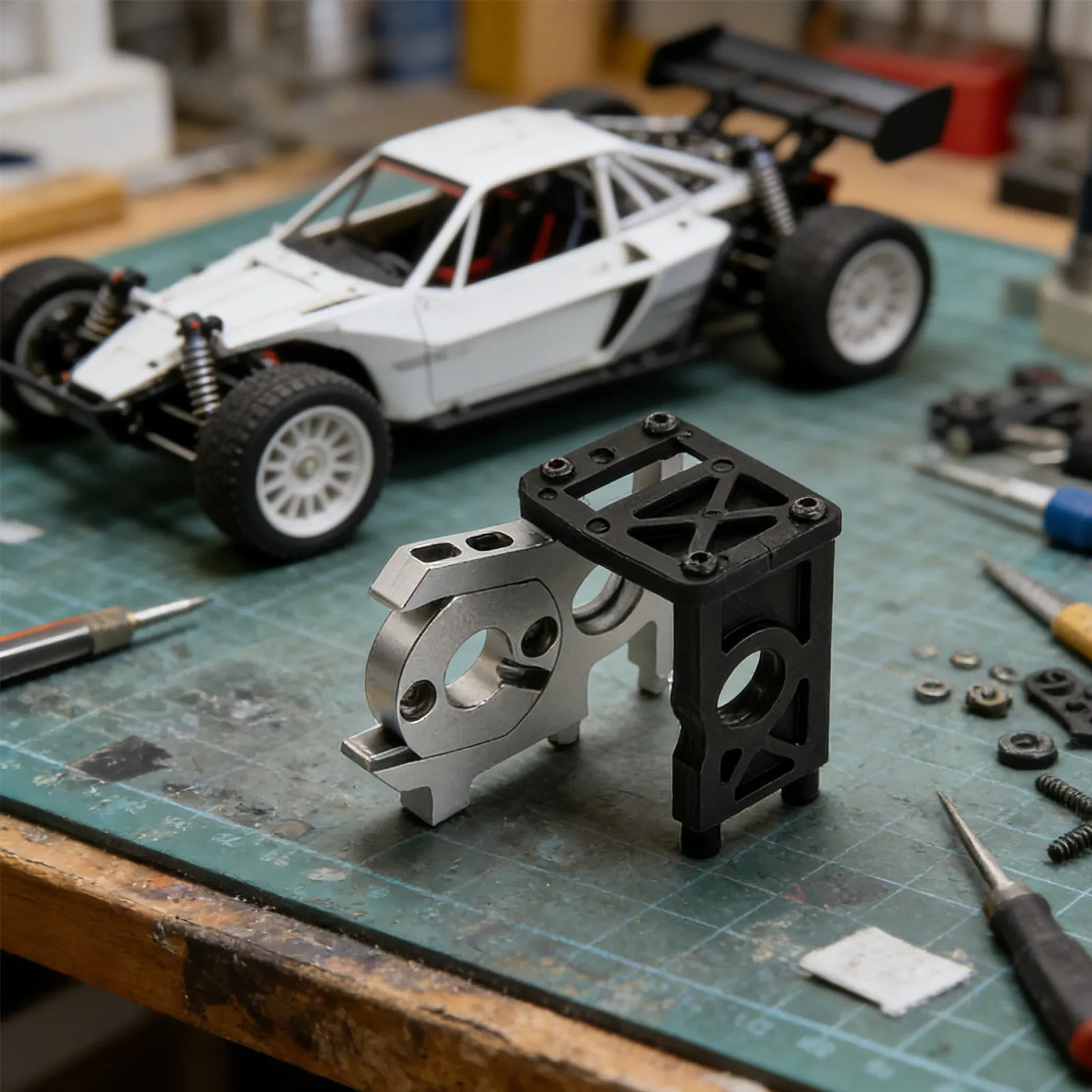 Model Car Motor Base 1/8 Scale Mount Electric Brushless Truck Mounting Plate