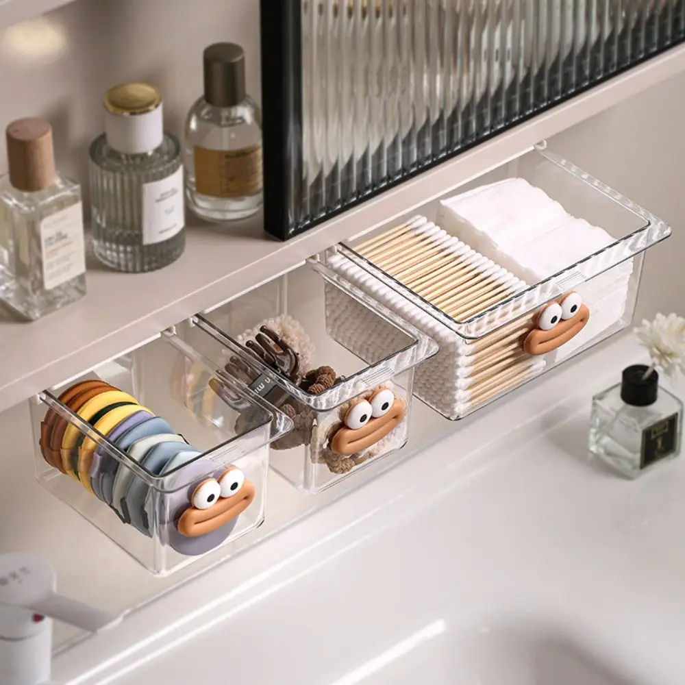 

Прозрачный ящик для хранения под столом, большая вместимость, ящик для хранения без перфорации, видимый компактный выдвижной стеллаж для хранения