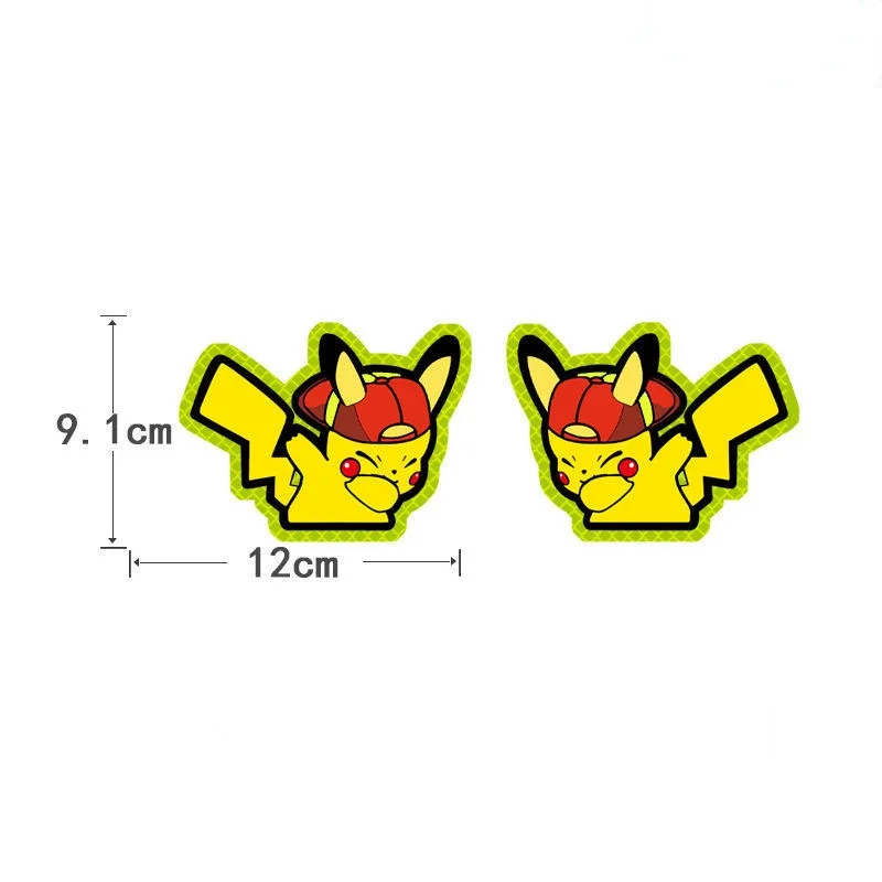 Pokemon Anime Luminous Sticker Pikachu Reflective Car Sticker Night Motorcycle Cute Sticker Children\'s Toy Birthday Gift