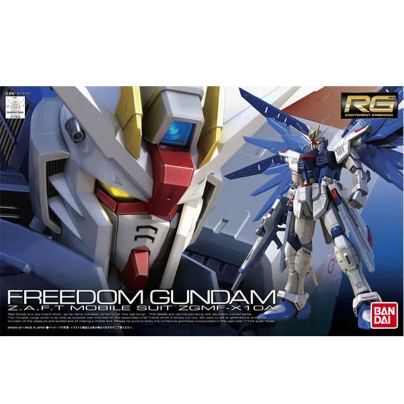 Gundam BANDAI RG 05 1/144 ZGMF-X10A SEED FREEDOM GUNDAM 61614  Assembly Action Mech Original Product