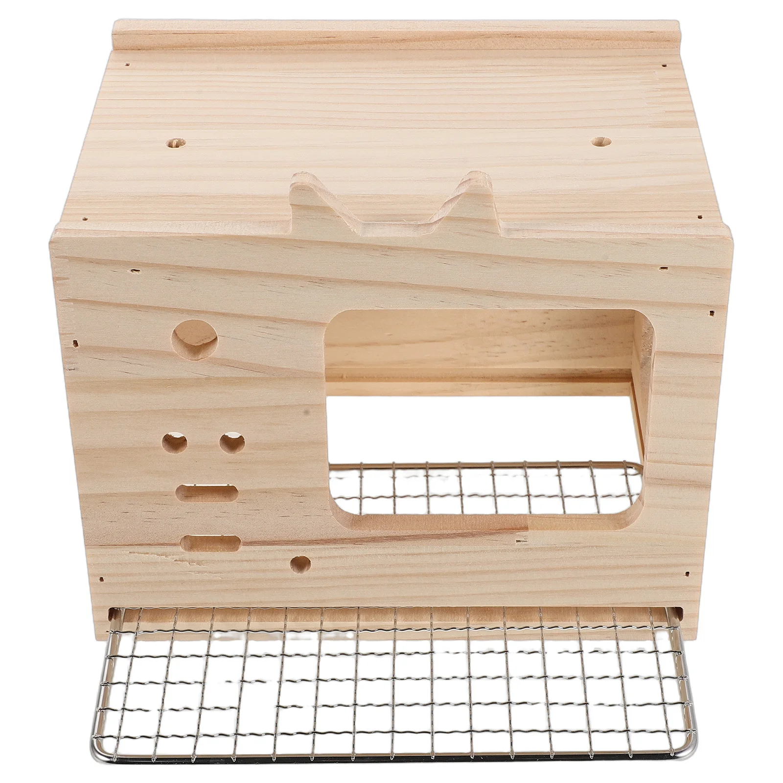 

Parakeet Nest Box Wooden Breeding Pull-Out Bottom Ventilation Indoor Parrot Bird Cage Nest Shelter for Hatching