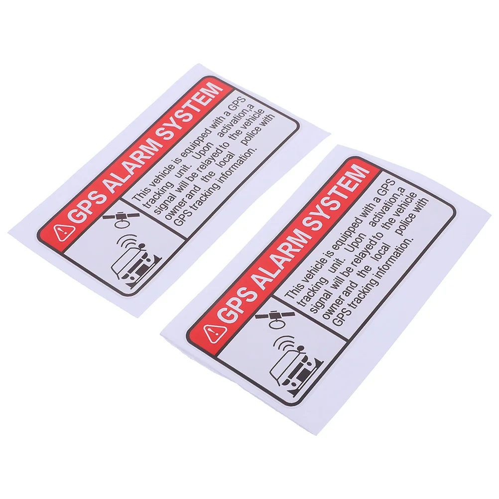 

2Pcs Adhesive Car Warning Decals High Adhesion Vehicle Security Anti Theft Stickers Waterproof Alarm System Sticker for Cars and